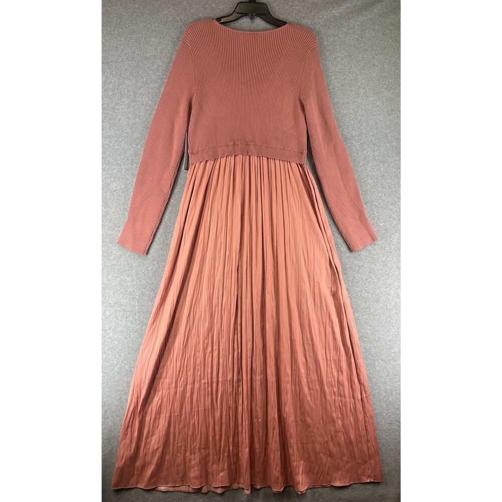 Anthropologie The Thea Twofer Sweater Dress Scoop-Neck Edition Size XLarge Orang - Picture 6 of 10